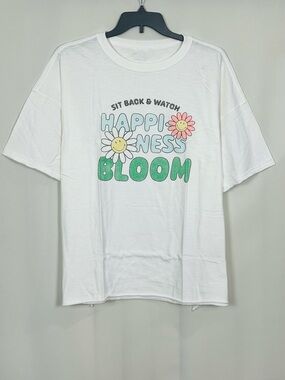 Aerie Women’s Oversized Smiley Graphic Boyfriend T-Shirt Size XL